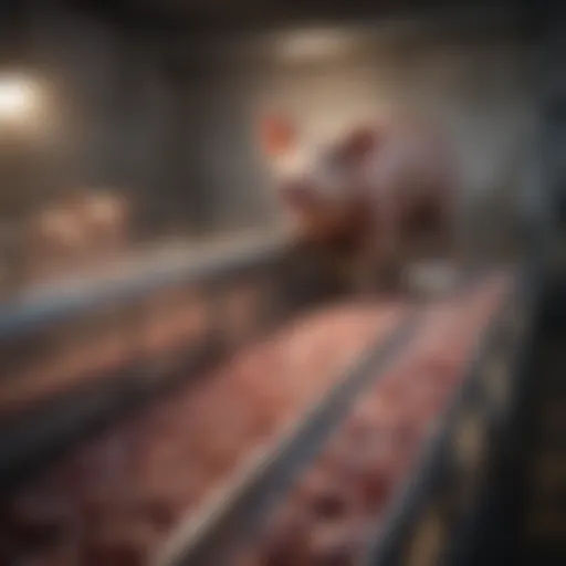 Innovative design of an automatic swine feeder showcasing advanced technology