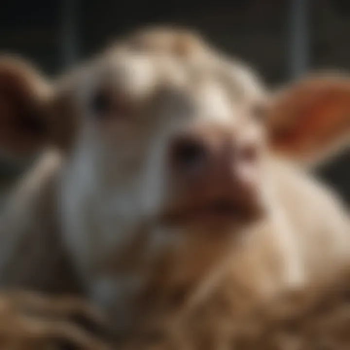 Castration bands applied to livestock showcasing the impact on animal welfare.