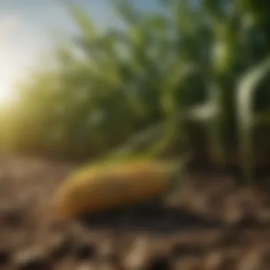 An infographic showing the impact of climate on corn production