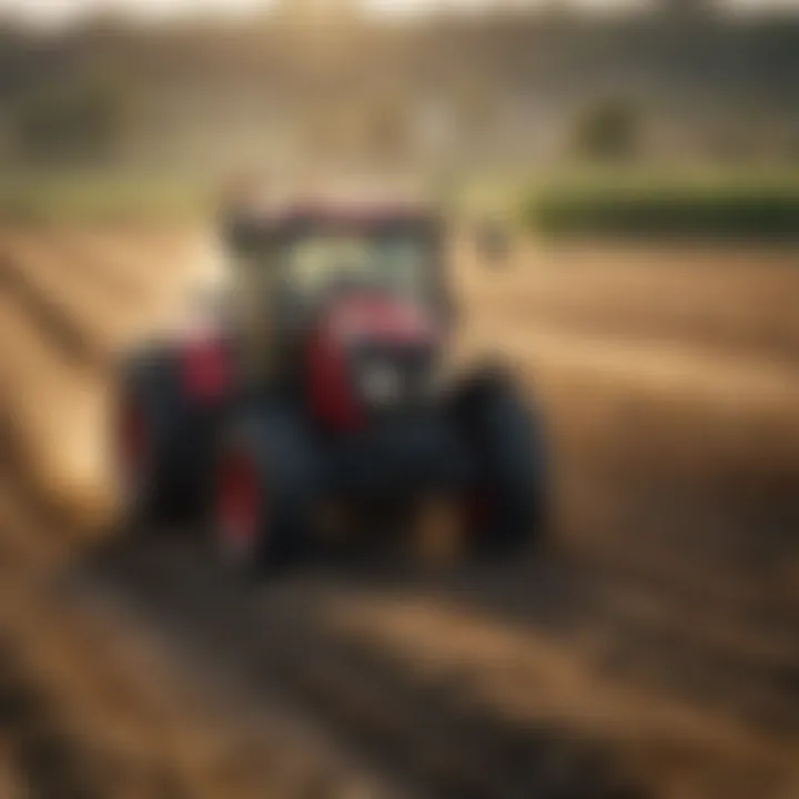 Sustainable farming practices showcased through advanced machinery