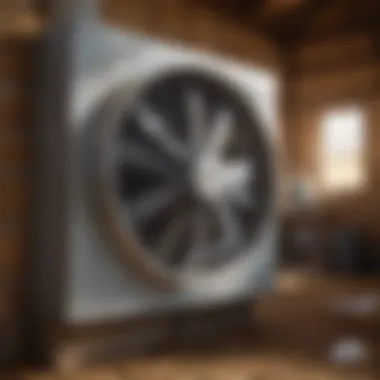 An efficient direct drive wall exhaust fan installed in a barn.