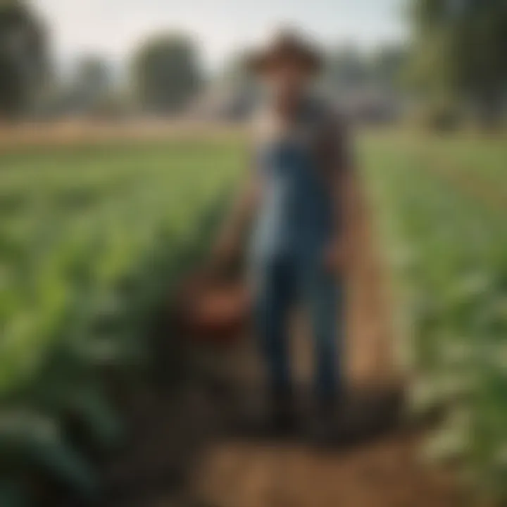 An overview of a lush farm landscape with diverse crops