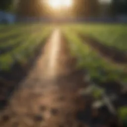Detailed layout of a drip irrigation system