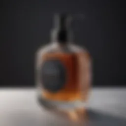 A close-up of a dry sanitizer bottle with a sleek design reflecting modern salon aesthetics