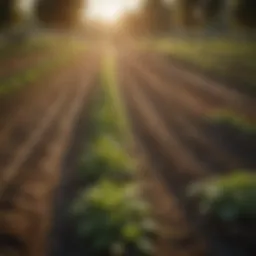 A detailed representation of agricultural diversity demonstrating various crops and farming methods.