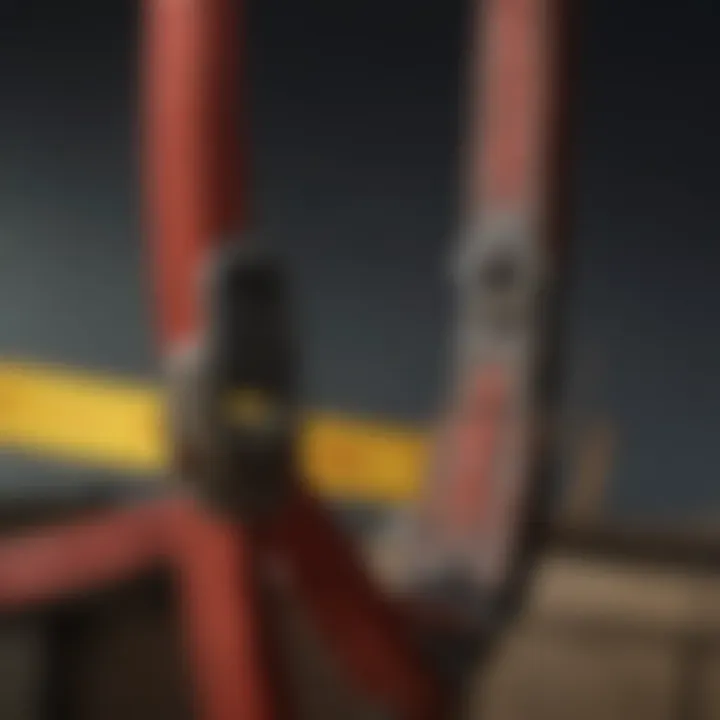 Close-up of materials used in tie down straps