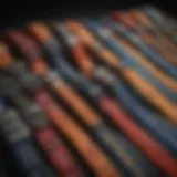 Different types of equipment tie down straps displayed