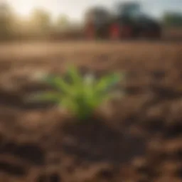 Nutrient-rich soil supporting plant growth