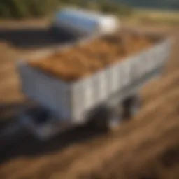 Close-up view of a groundload livestock trailer showcasing its robust design and features.