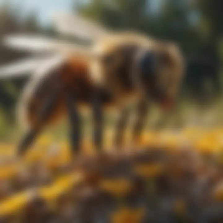 Graphical representation of declining honey bee populations and conservation efforts