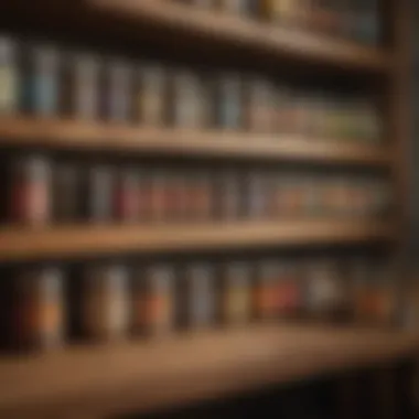 A range of horse dewormer products on a wooden shelf