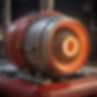 Innovative Design of Hot Dawg Gas Heater Close-up of the design features of a Hot Dawg gas heater