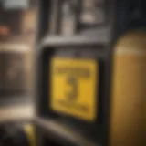 Close-up view of Hyster forklift serial number plate