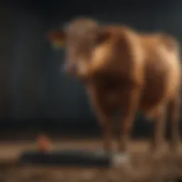 Correlation between height and weight in agricultural animals