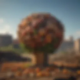 Conceptual visualization of methane emissions from food waste