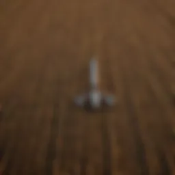 Aerial view of agricultural land showcasing different measurement techniques