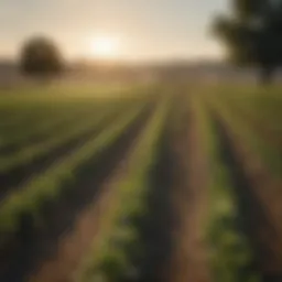 Expansive farmland in Georgia showcasing diverse crops