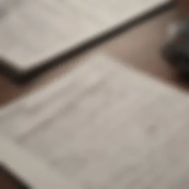 Texas Land Loan Documentation A close-up of a Texas land loan document and calculator