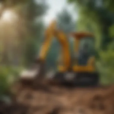 Specialized Attachments for Mini Excavators in Horticulture Close-up of mini excavator attachment for soil digging