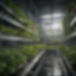 An intricate layout of a multi flow hydroponic system showcasing its components