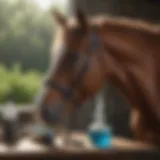 Equine nebulizer setup demonstrating proper equipment arrangement.