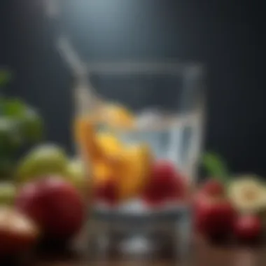 Hydration and Its Importance for Health A refreshing glass of water surrounded by fruits