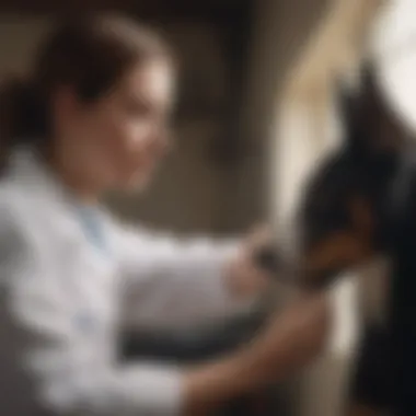 Application of Panacur Power Pak in Practice Veterinary professional administering treatment