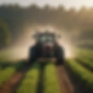 Advanced Herbicide Application Technology Modern agricultural technology showcasing advanced herbicide application