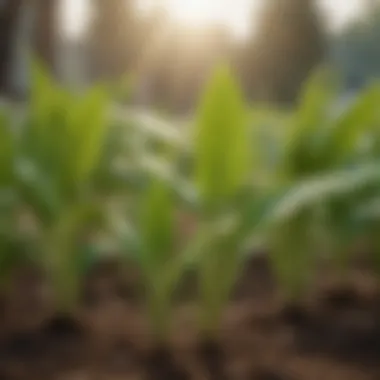 Close-up of healthy plants showcasing the benefits of potassium lactate