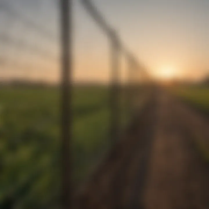 Premier netting fence installation in a vibrant agricultural field