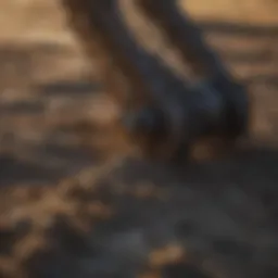 A close-up view of a rotary rake in action, showcasing its tines and mechanism.