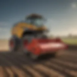 Sled compactor on agricultural field