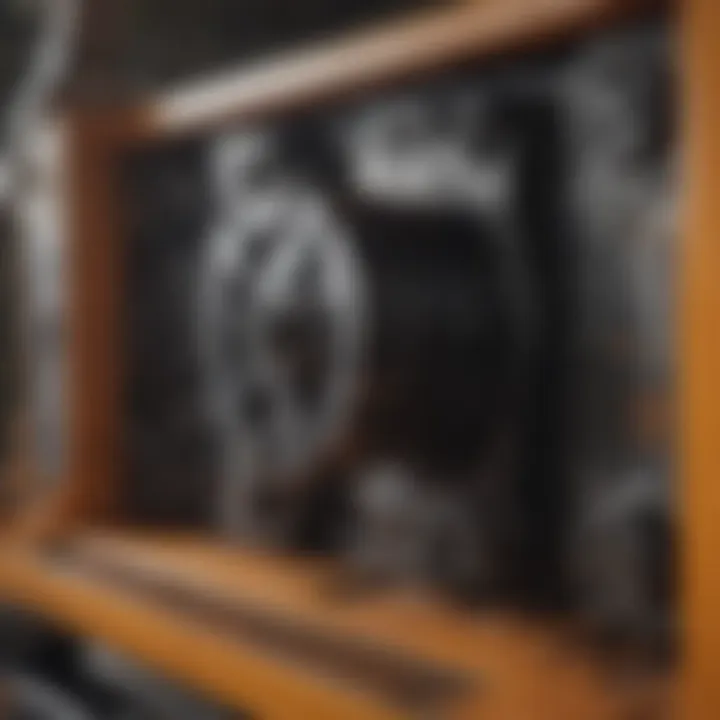 Close-up of sled compactor's mechanical features