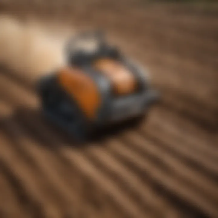 Different soil types compacted by sled compactor