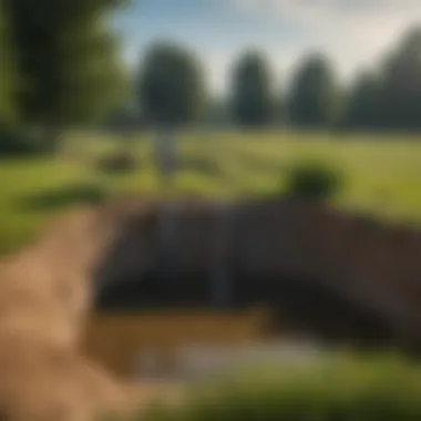 Sump Pump Reservoir in Agriculture A detailed view of a sump pump reservoir in an agricultural setting