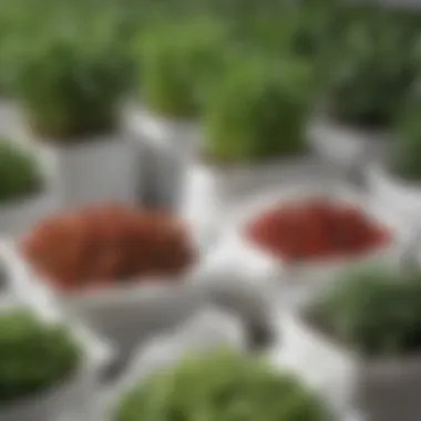 Diverse Crops Flourishing in Grow Bags Various crops thriving in ten-gallon grow bags, illustrating versatility