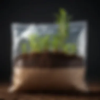 Healthy Soil Composition in Grow Bags Soil composition analysis from a ten-gallon grow bag showcasing healthy soil structure