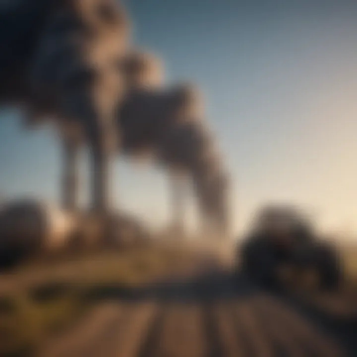 Industrial emissions contributing to carbon output