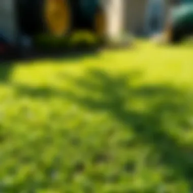 Manicured Lawn with Different Sod Types A well-manicured lawn using various sod types