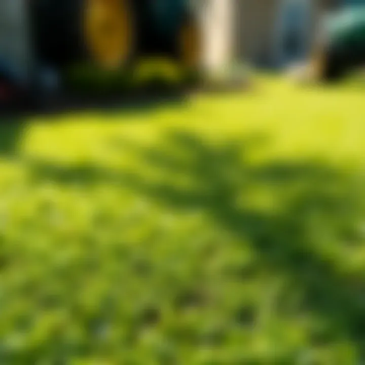 Manicured Lawn with Different Sod Types A well-manicured lawn using various sod types