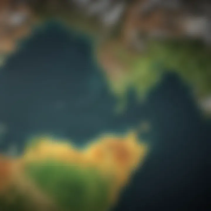 A global map illustrating regions of urea production and consumption.