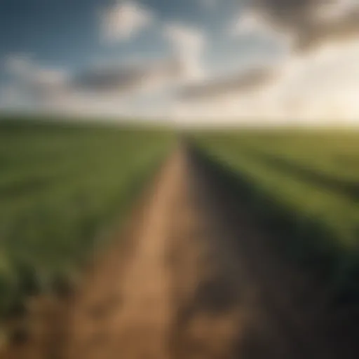 An expansive field showcasing diverse species of fast-growing windbreaks.