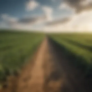 Diverse Species of Fast-Growing Windbreaks An expansive field showcasing diverse species of fast-growing windbreaks.