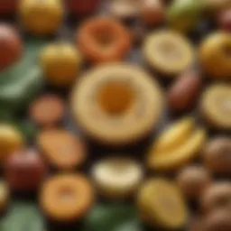 Visual representation of potassium-rich foods