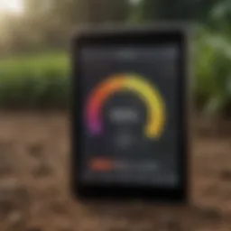 Visual representation of the PAR Meter App interface displaying key features