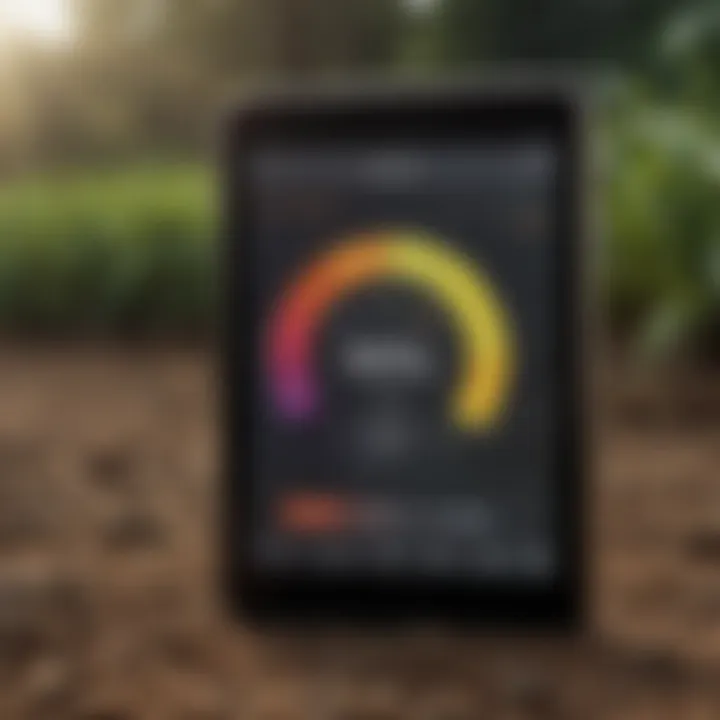 Visual representation of the PAR Meter App interface displaying key features