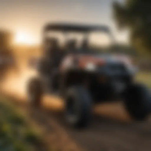 Polaris Crew UTV in agricultural setting