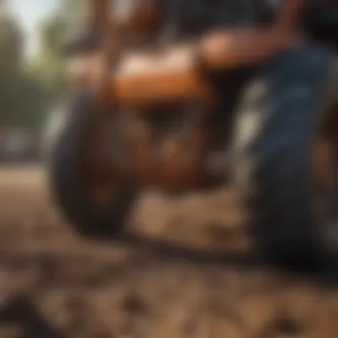 Detailed view of the Ripper Bedder during operation Close-up of Ripper Bedder in action