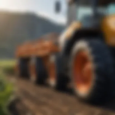 Innovative Machinery in Agriculture Close-up of advanced agricultural machinery engineered with GM parts