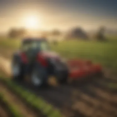 Sustainability in Modern Farming Illustration of sustainable farming practices supported by GM technologies